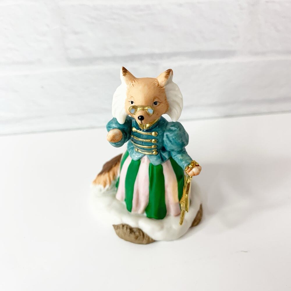 Fitz & Floyd Holiday Hamlet Figurine Miss Fox School Mistress Teacher Enchanted